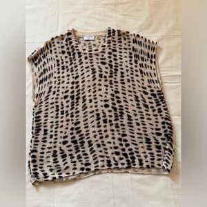 LNA Black and Tan Patterned Sweater